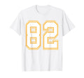 Number 82 Red Yellow White T-Shirt - Fun Novelty Design for Adults - T-Shirt, Sweatshirt, Hoodie