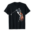 American Flag Golf Golfer Funny T-Shirt - Custom Art Print Men Women - T-Shirt, Sweatshirt, Hoodie