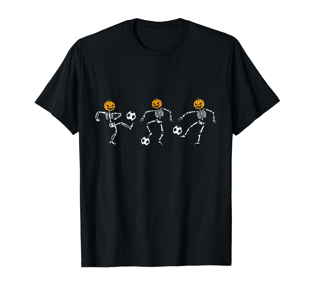 Pumpkin Skeleton Squad Soccer Player T-Shirt - Novelty Apparel Unisex - T-Shirt, Sweatshirt, Hoodie