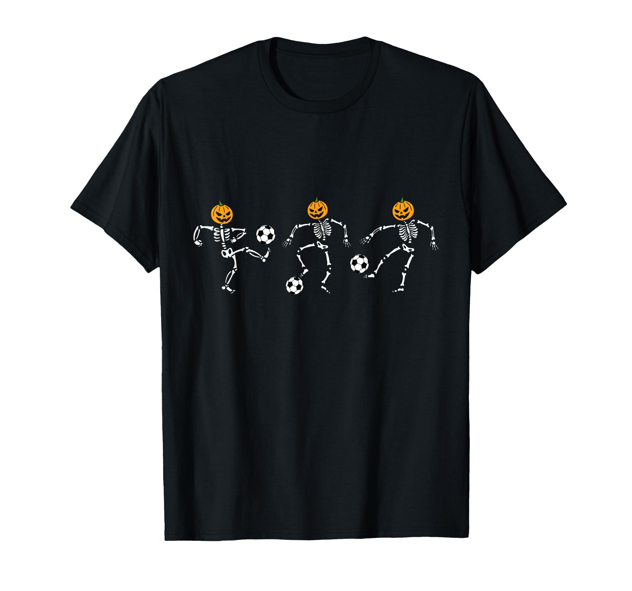 Pumpkin Skeleton Squad Soccer Player T-Shirt - Novelty Apparel Unisex - T-Shirt, Sweatshirt, Hoodie