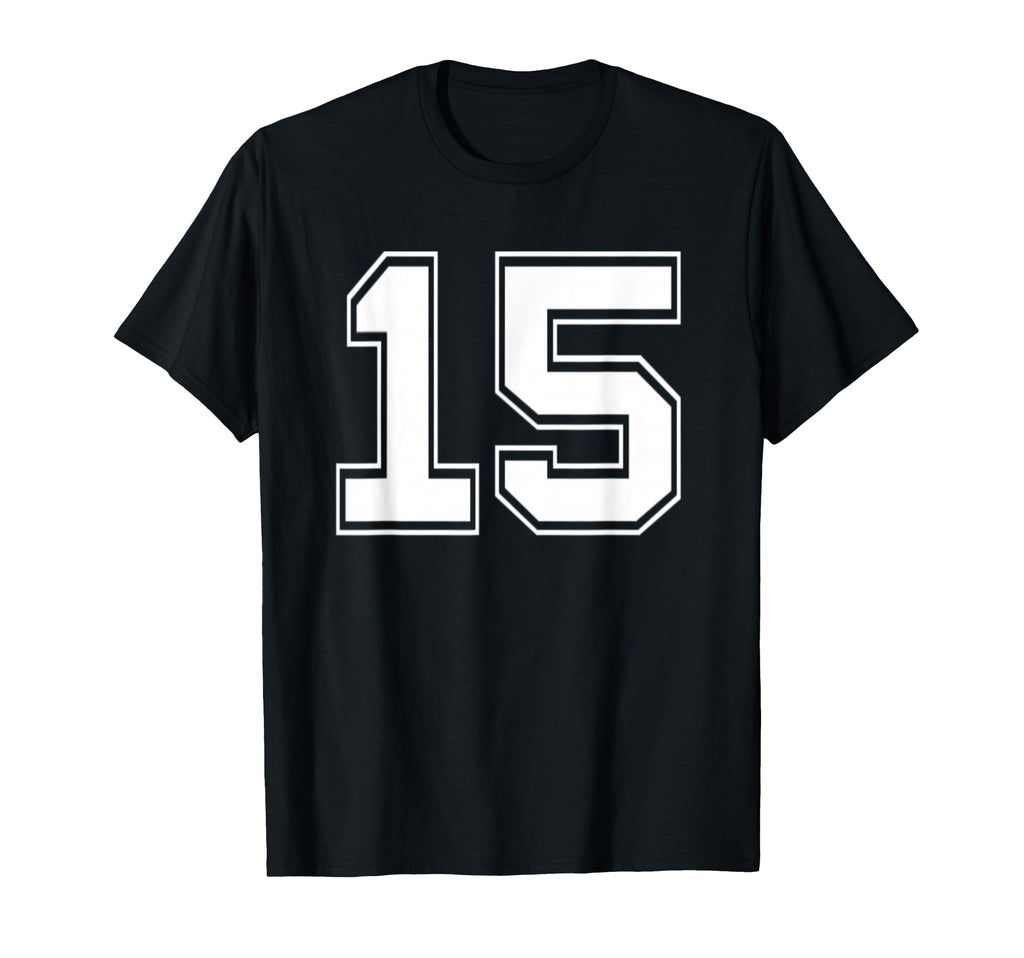 Number 15 Baseball Football Soccer T-Shirt - Aesthetic Graphic for Adults - T-Shirt, Sweatshirt, Hoodie