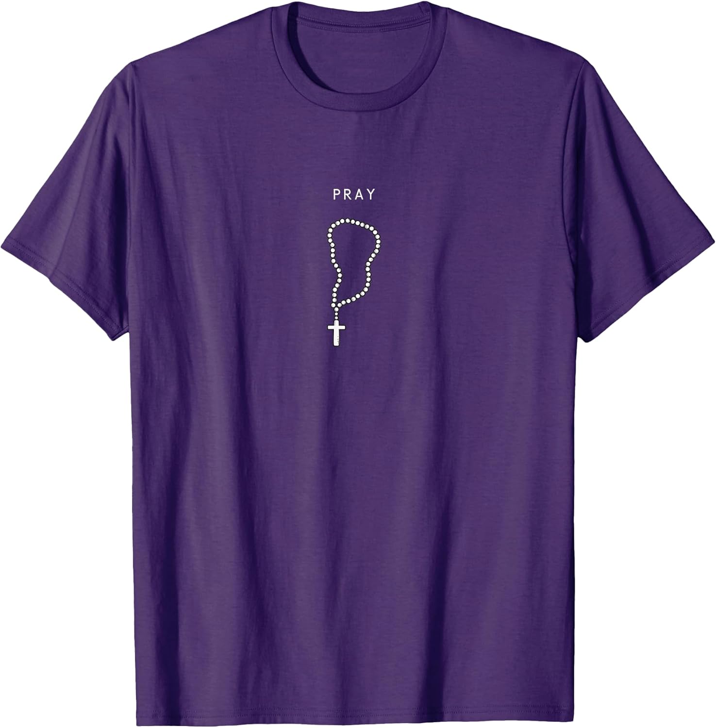 Pray Rosary Minimalist Christian Religious Prayer - Adult & Kids T-Shirts, Sweatshirts & Hoodies apparel design preview 1