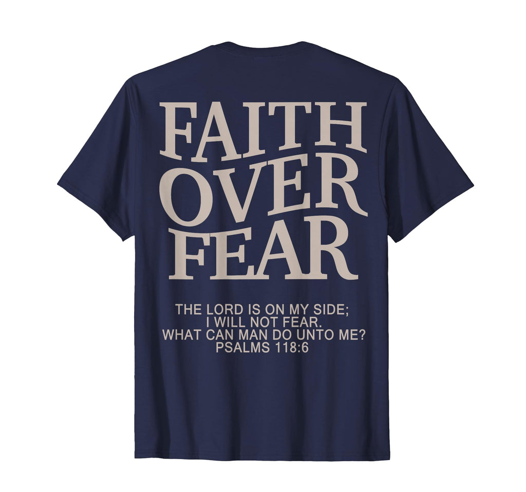 Mens Christian Faith Over Fear Teen T-Shirt - Graphic Print Men Women - T-Shirt, Sweatshirt, Hoodie