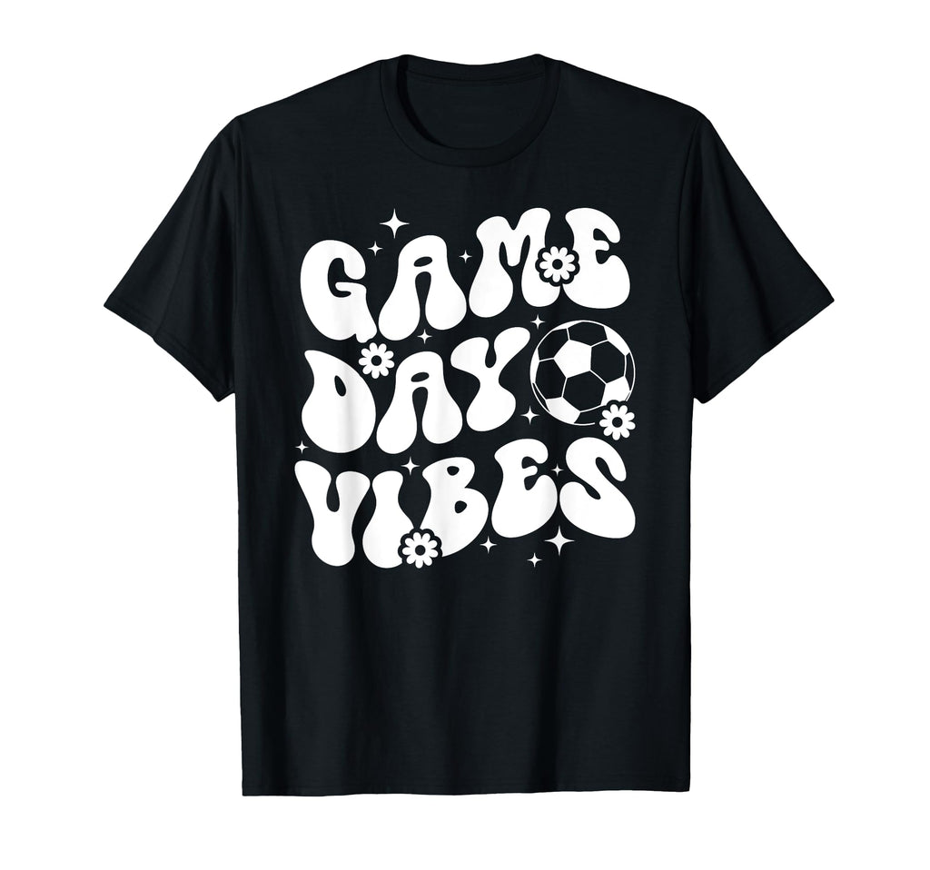 Groovy Soccer Game Day Vibes Game Day T-Shirt - Graphic Print Men Women - T-Shirt, Sweatshirt, Hoodie