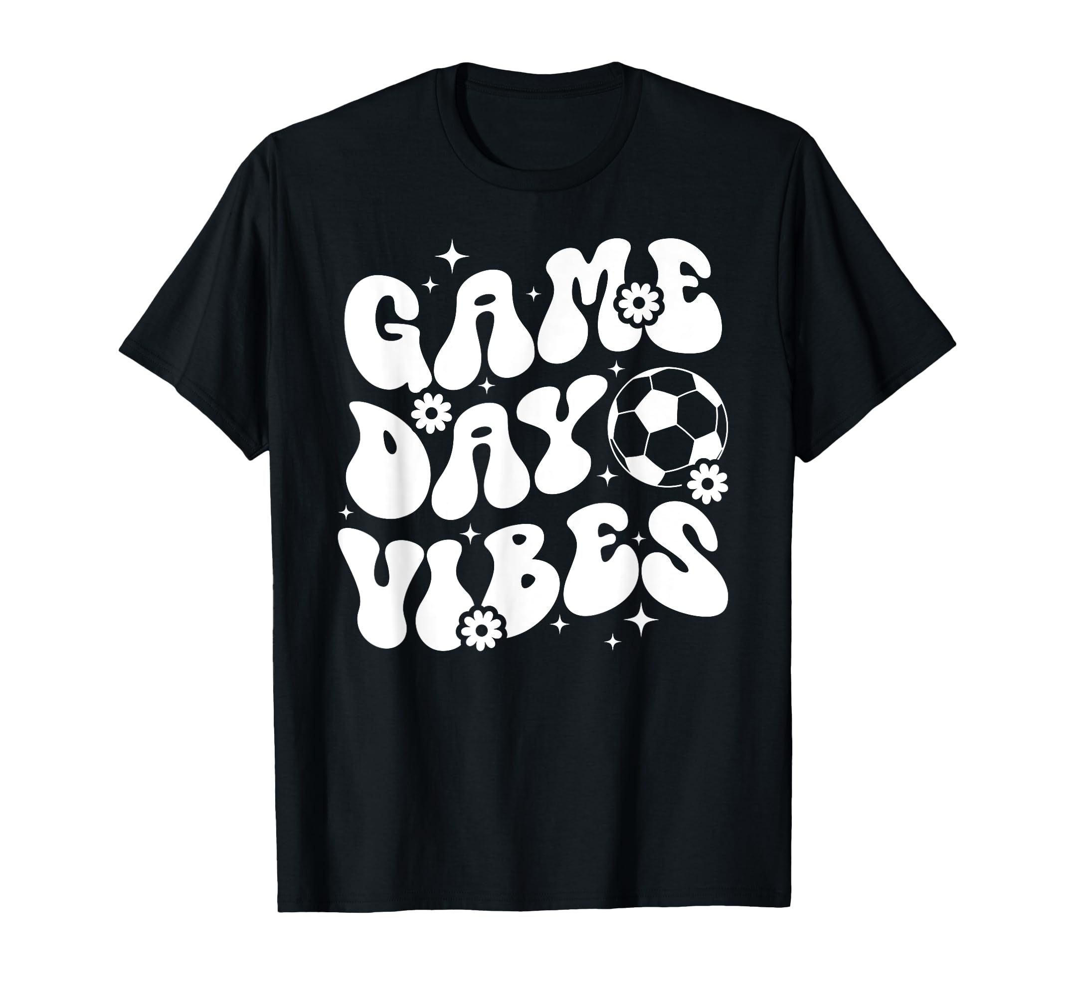 Groovy Soccer Game Day Vibes Game Day T-Shirt - Graphic Print Men Women - T-Shirt, Sweatshirt, Hoodie