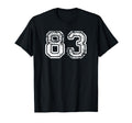 Number 83 Baseball Football Soccer T-Shirt - Graphic Print for Adults - T-Shirt, Sweatshirt, Hoodie