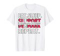 2018 Eat Sleep Support Denmark Soccer T-Shirt - Novelty Apparel for Adults - T-Shirt, Sweatshirt, Hoodie