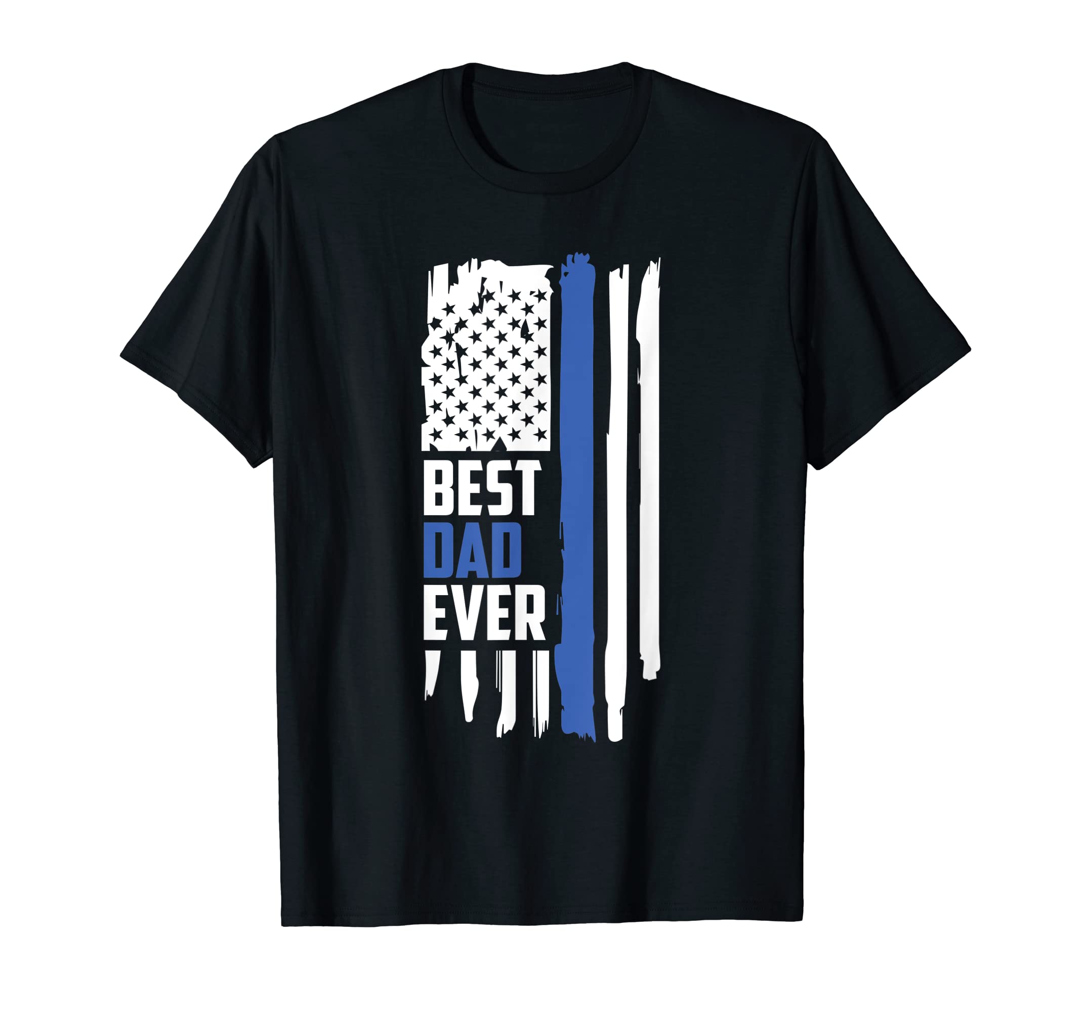 Police Officer Distressed Best Dad T-Shirt - Minimalist Print for Adults - T-Shirt, Sweatshirt, Hoodie