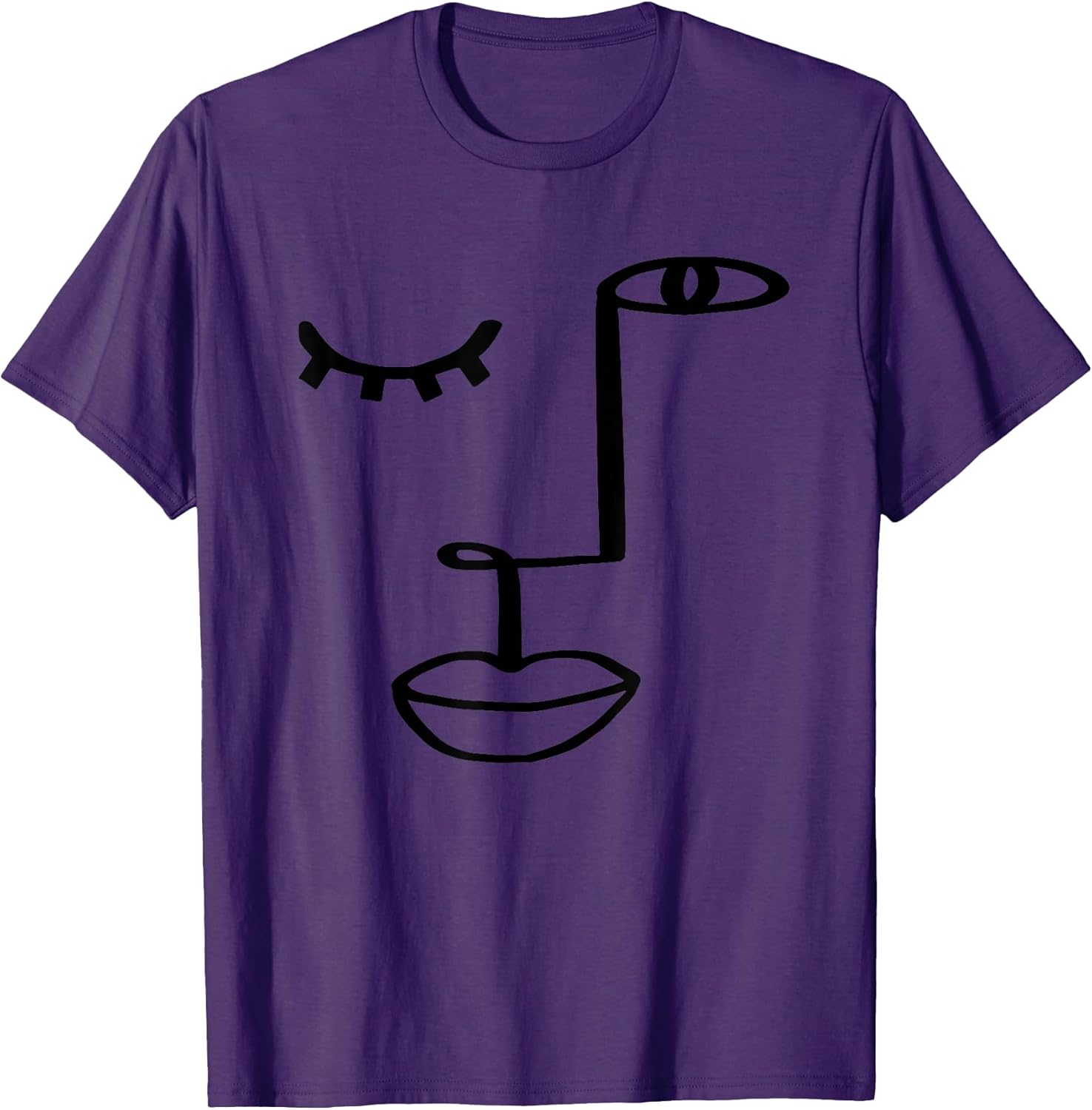 Aesthetic One Line Abstract Fashion Face Minimalist - Adult & Kids T-Shirts, Sweatshirts & Hoodies apparel design preview 1