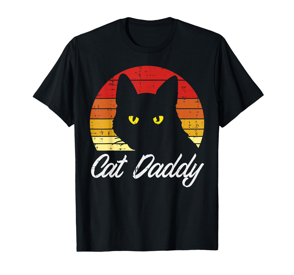 Black Cat Daddy Sunset Feline Animal Pet T-Shirt - Unique Graphic Unisex - T-Shirt, Sweatshirt, Hoodie
