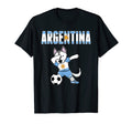 Dabbing Husky Argentina Soccer Fan T-Shirt - Minimalist Print Unisex - T-Shirt, Sweatshirt, Hoodie