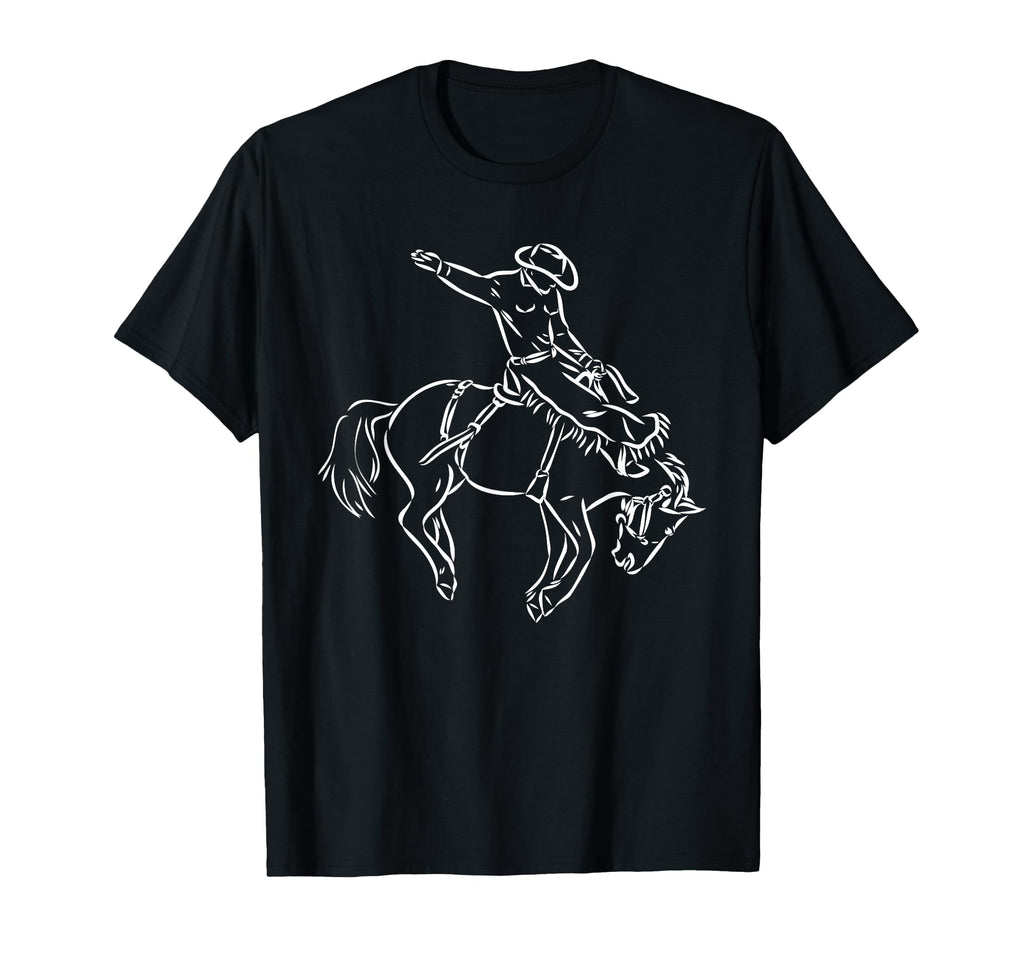 Rodeo Bucking Bronco Rodeo Horse T-Shirt - Casual Everyday Wear Unisex - T-Shirt, Sweatshirt, Hoodie