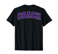 Coach Sports Trainer Purple White Back T-Shirt - Fun Novelty Design Unisex - T-Shirt, Sweatshirt, Hoodie