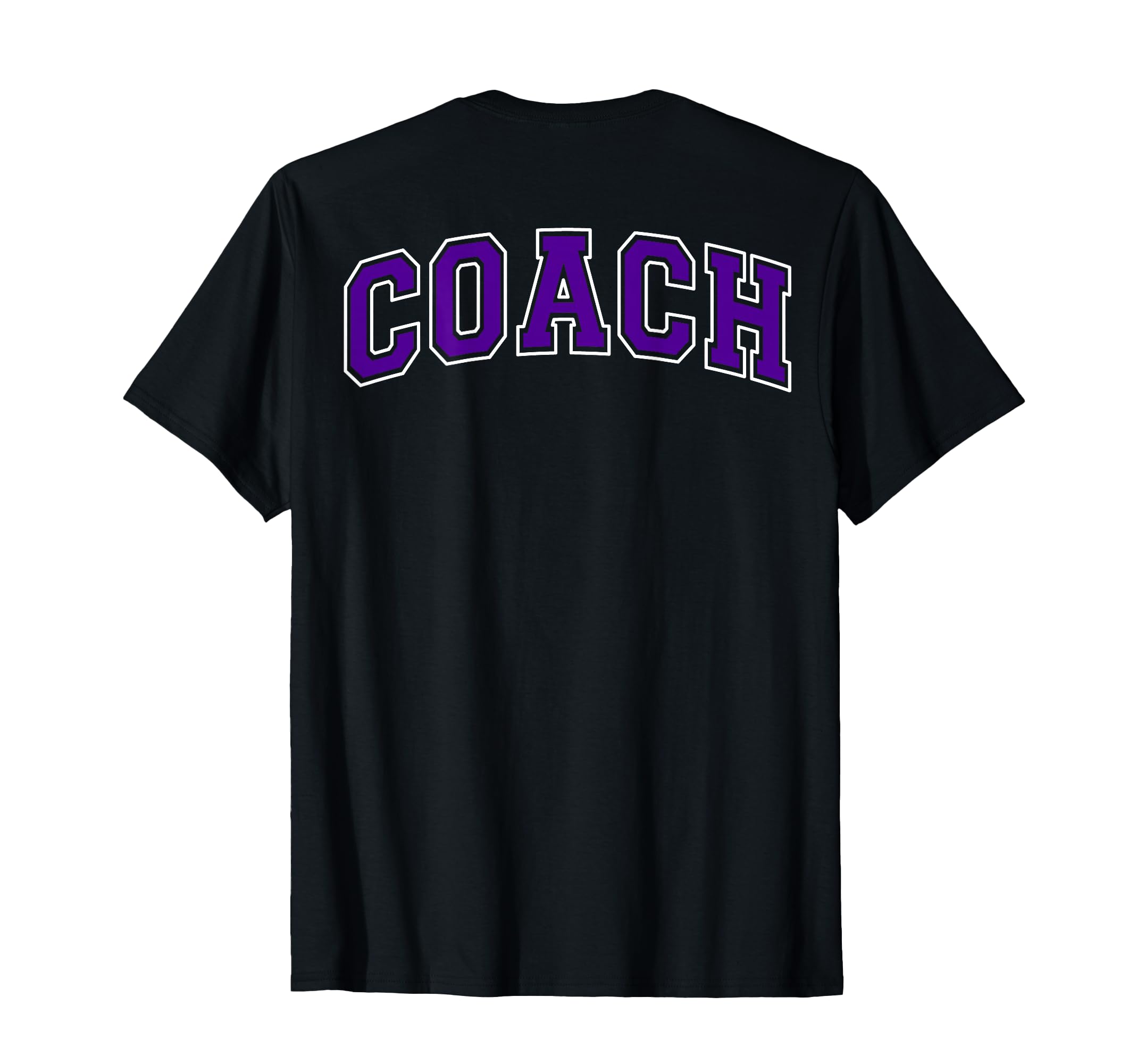 Coach Sports Trainer Purple White Back T-Shirt - Fun Novelty Design Unisex - T-Shirt, Sweatshirt, Hoodie