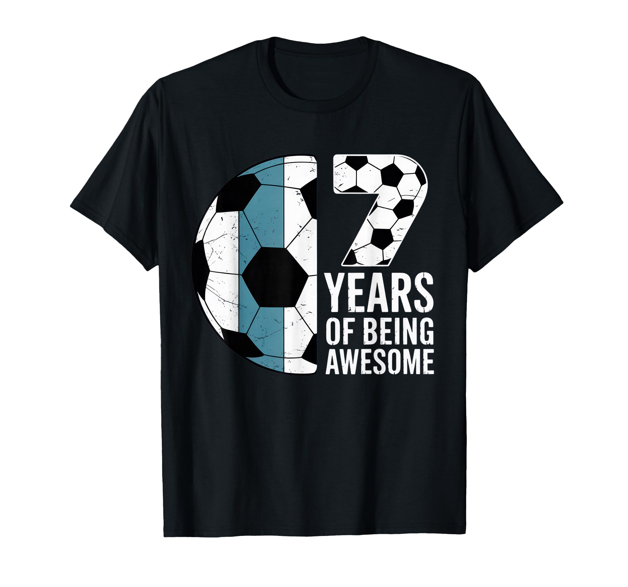 7 Years Being Awesome Soccer Fan Birthday T-Shirt - Unique Graphic Unisex - T-Shirt, Sweatshirt, Hoodie