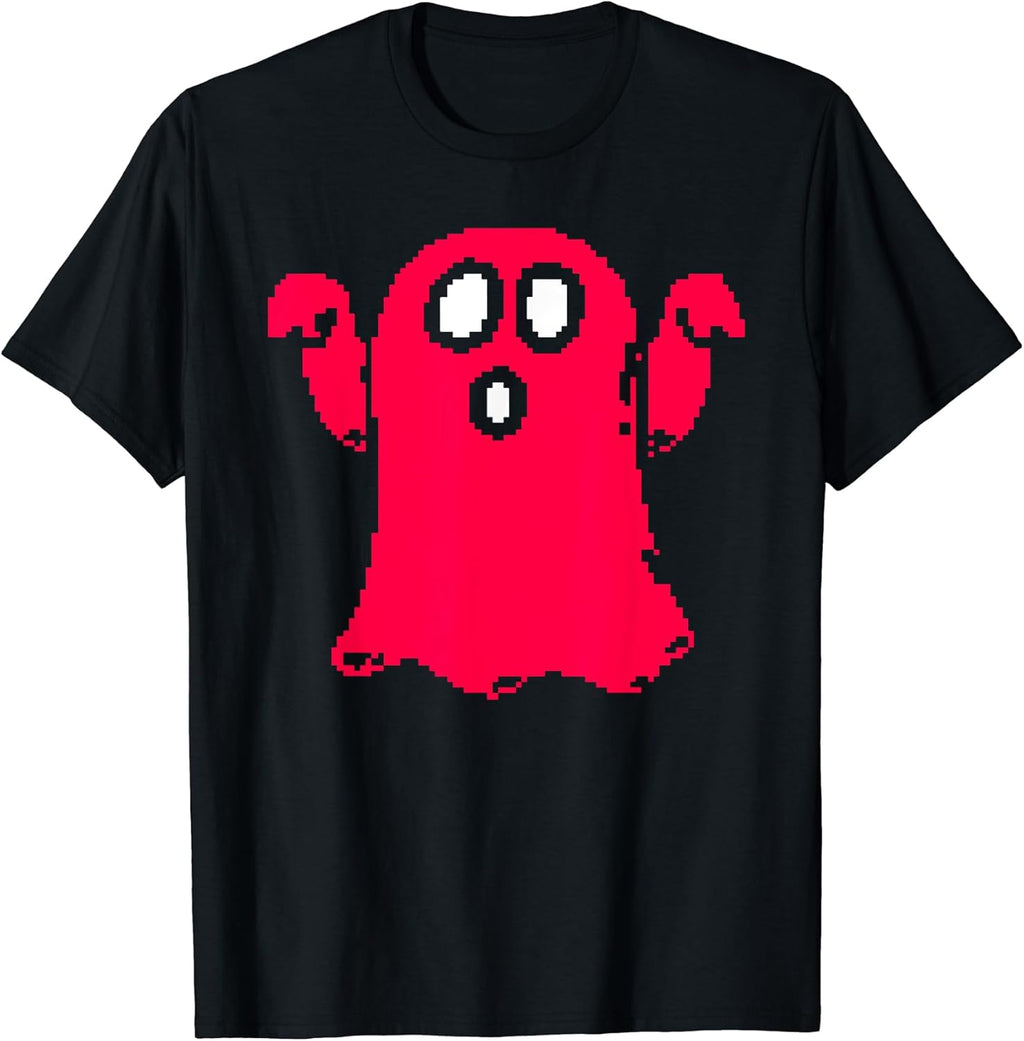 Funny Pixel Art Ghost - Adult & Kids T-Shirts, Sweatshirts & Hoodies apparel design preview 1