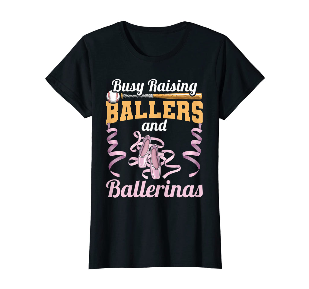 Womens Mom Busy Raising Ballers And T-Shirt - Minimalist Print for Adults - T-Shirt, Sweatshirt, Hoodie