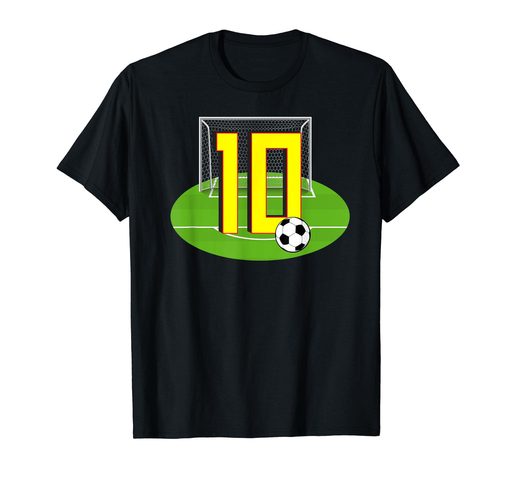Number 10 10Th Birthday Soccer 10 Years Old T-Shirt - Unique Graphic Unisex - T-Shirt, Sweatshirt, Hoodie