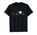Ire Love Heartbeat And Irish Flag Heart T-Shirt - Graphic Print for Adults - T-Shirt, Sweatshirt, Hoodie