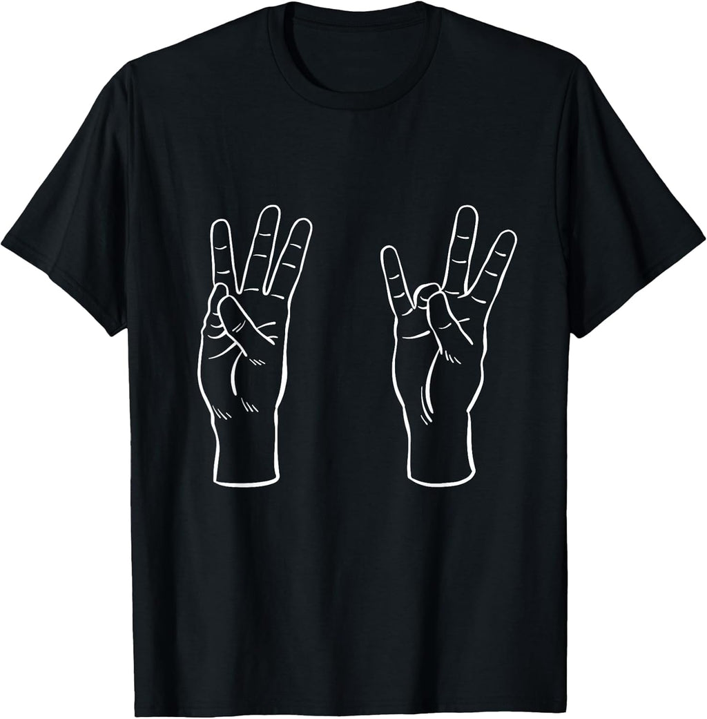 ASL Sign Language Funny 67 Meme Viral Hand Signs - Adult & Kids T-Shirts, Sweatshirts & Hoodies apparel design preview 1