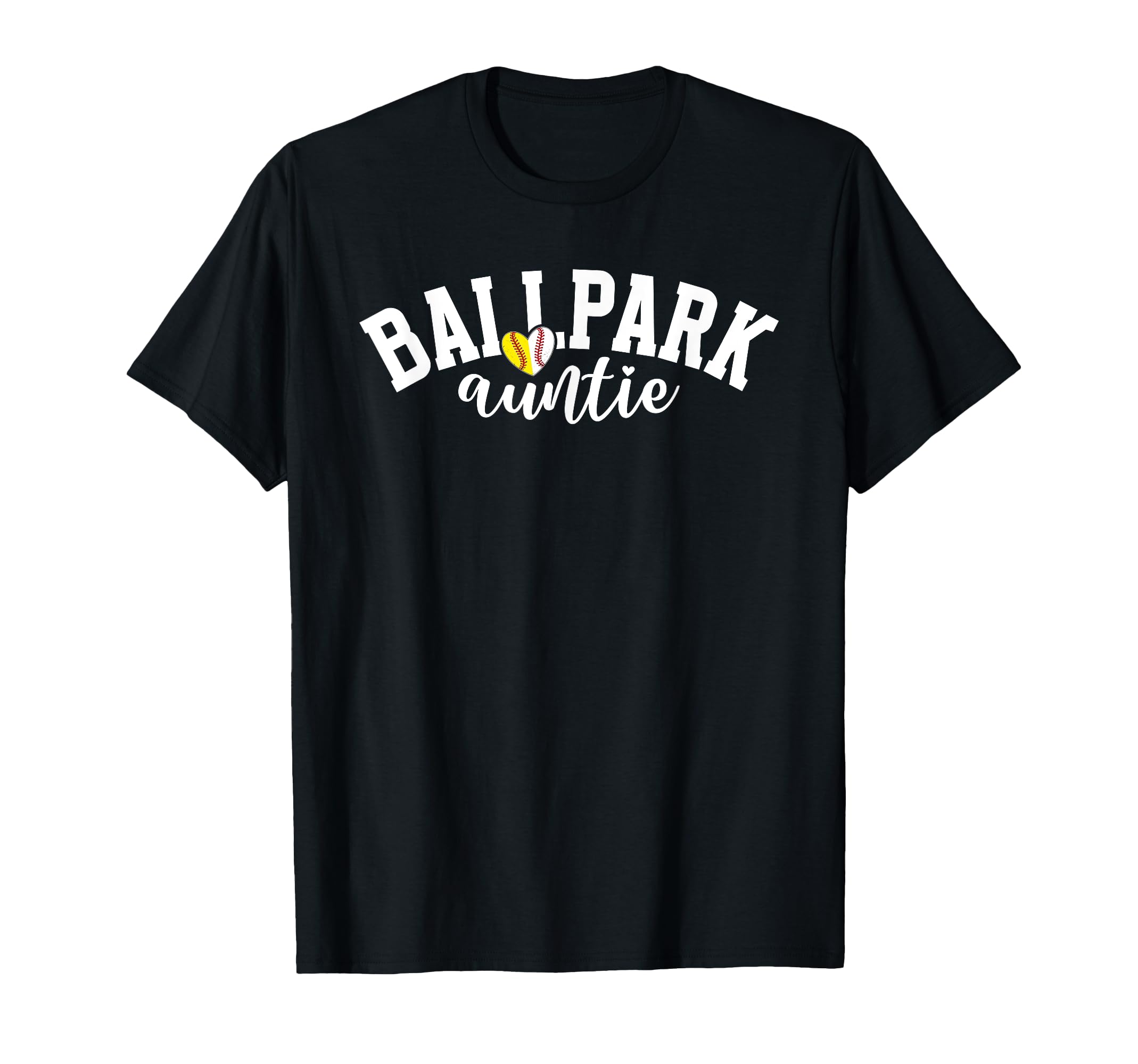 Ballpark Auntie Softball Baseball Aunt T-Shirt - Graphic Print for Adults - T-Shirt, Sweatshirt, Hoodie