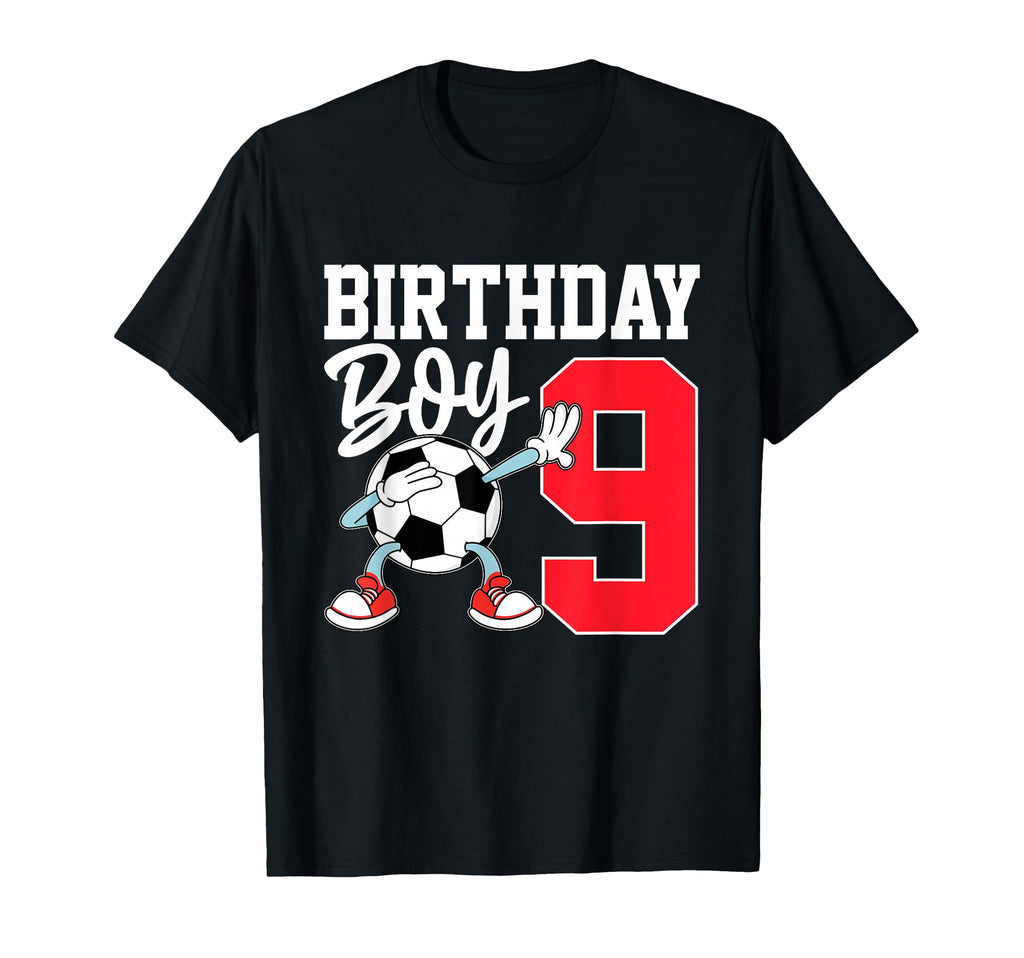 9Th Birthday Football Soccer Nine 9 T-Shirt - Custom Art Print Men Women - T-Shirt, Sweatshirt, Hoodie