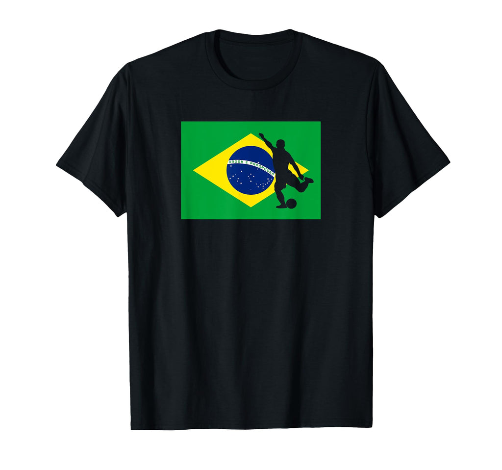 Brazil Flag Brasil Flag Soccer Player T-Shirt - Aesthetic Graphic Men Women - T-Shirt, Sweatshirt, Hoodie