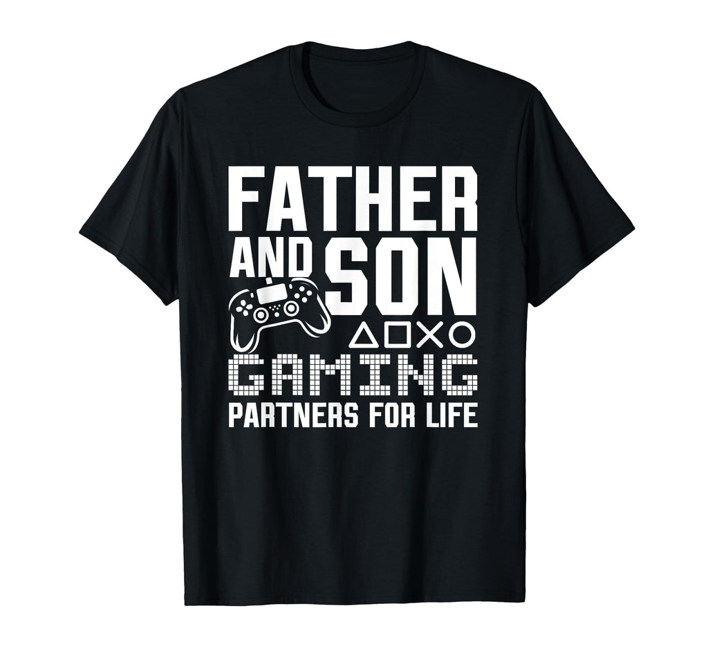 Father And Son Gaming Partners Life Funny T-Shirt - Graphic Print Unisex - T-Shirt, Sweatshirt, Hoodie