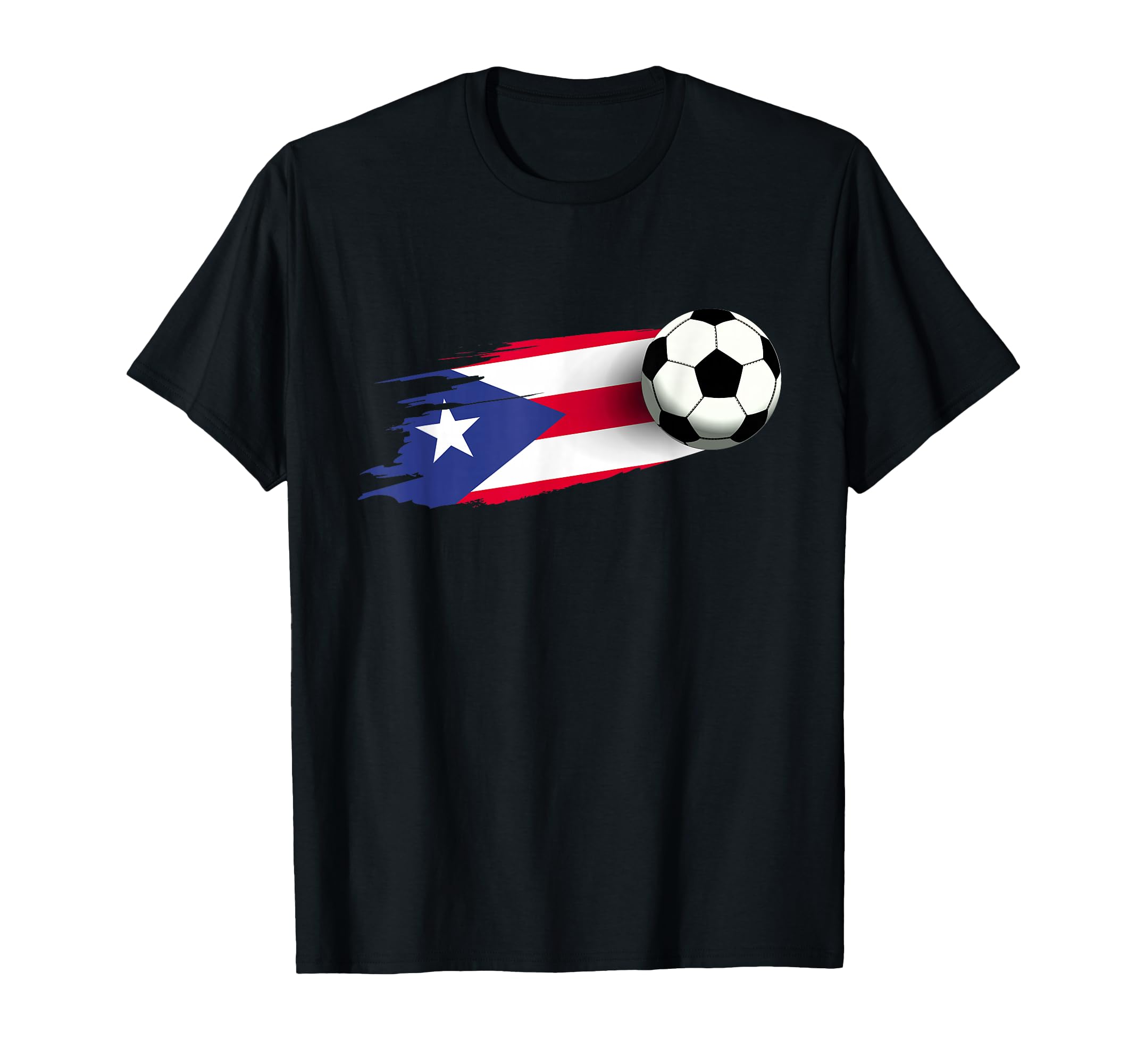 Puerto Rico Flag Puerto Rico Soccer Flag T-Shirt - Custom Art Print Unisex - T-Shirt, Sweatshirt, Hoodie