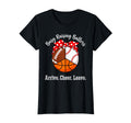 Busy Raising Ballers Arrive Cheer Leave T-Shirt - Minimalist Print Unisex - T-Shirt, Sweatshirt, Hoodie