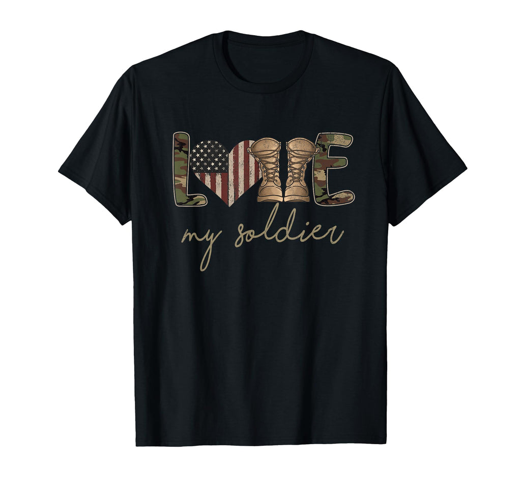 I Love My Soldier Military Army Wife T-Shirt - Custom Art Print Men Women - T-Shirt, Sweatshirt, Hoodie