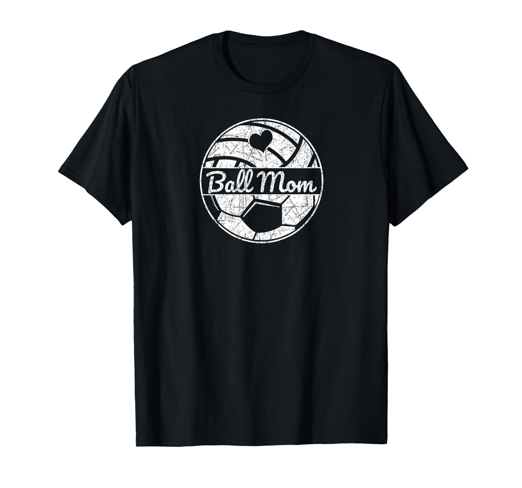 Ball Mom Half Volleyball Mom Half T-Shirt - Fun Novelty Design Men Women - T-Shirt, Sweatshirt, Hoodie