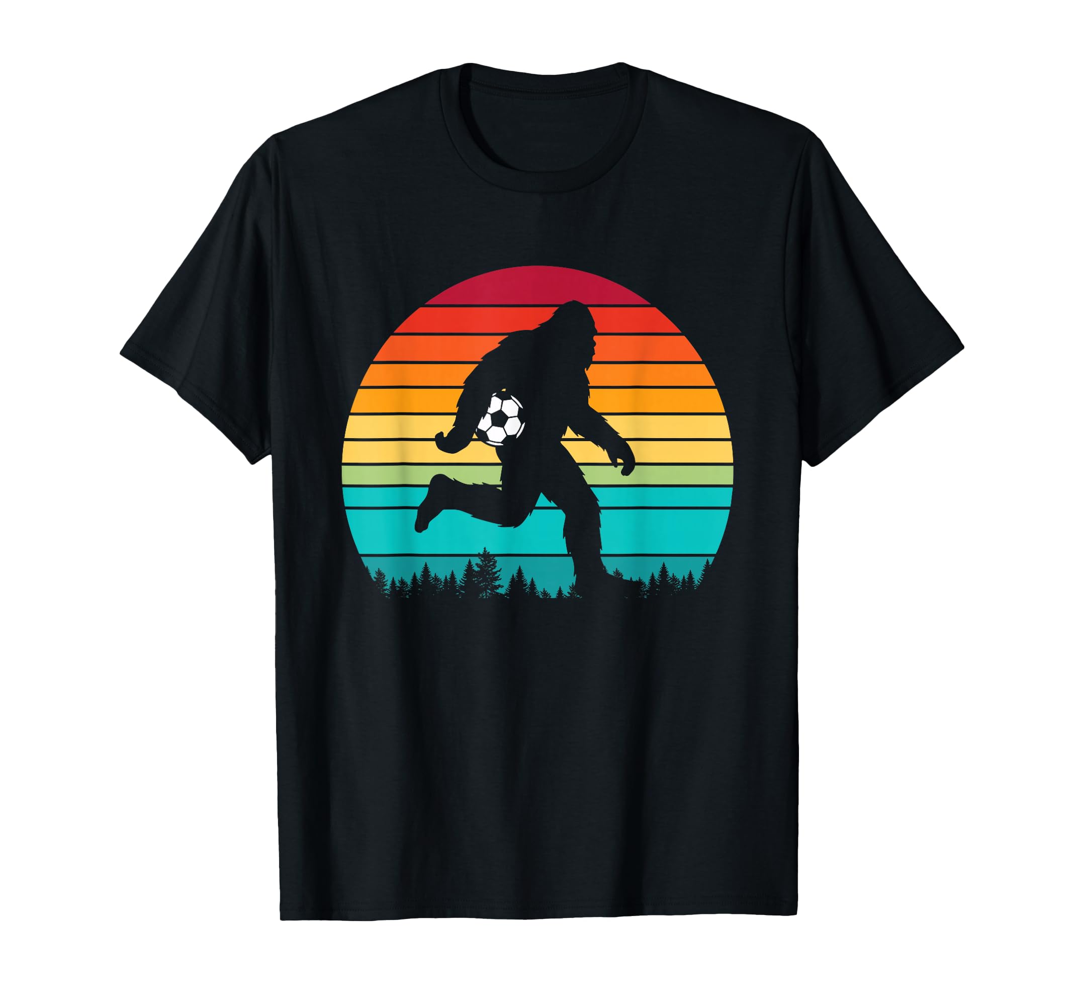 Bigfoot Sasquatch Playing Soccer T-Shirt - Aesthetic Graphic Men Women - T-Shirt, Sweatshirt, Hoodie