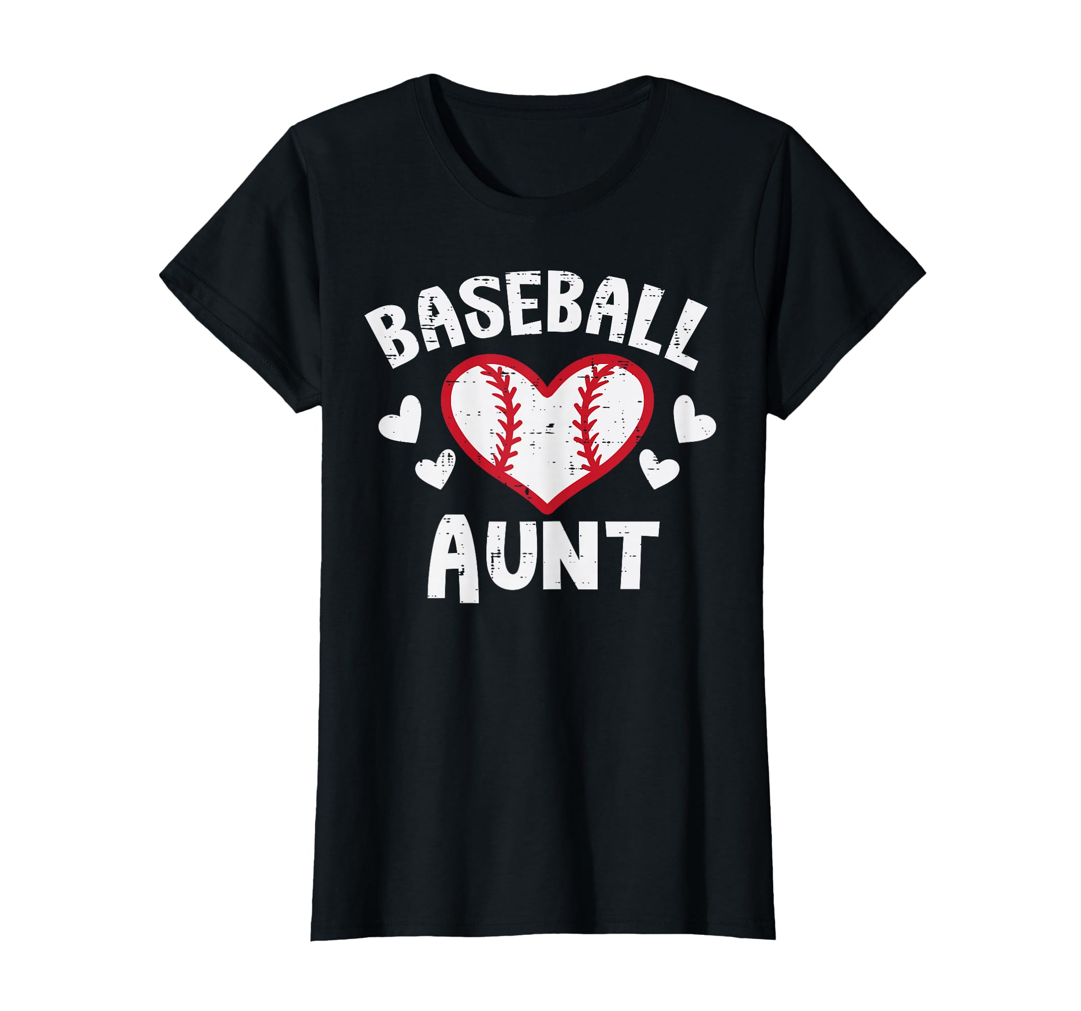 Baseball Aunt Heart Family Matching T-Shirt - Novelty Apparel for Adults - T-Shirt, Sweatshirt, Hoodie