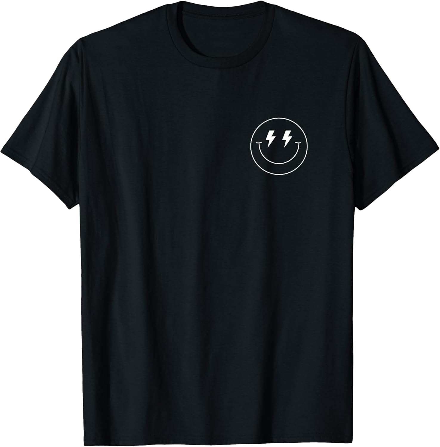 Minimalist 80s Lightning Bolt Eyes Happy Smiling - Adult & Kids T-Shirts, Sweatshirts & Hoodies apparel design preview 1