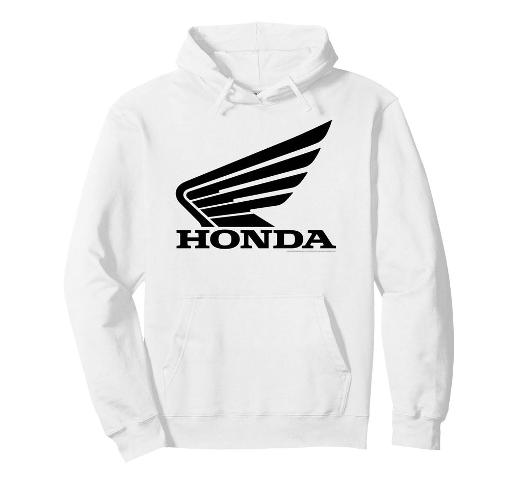 Honda Wing Black Minimalist Biker Hoodie - Custom Art Print for Adults - T-Shirt, Sweatshirt, Hoodie