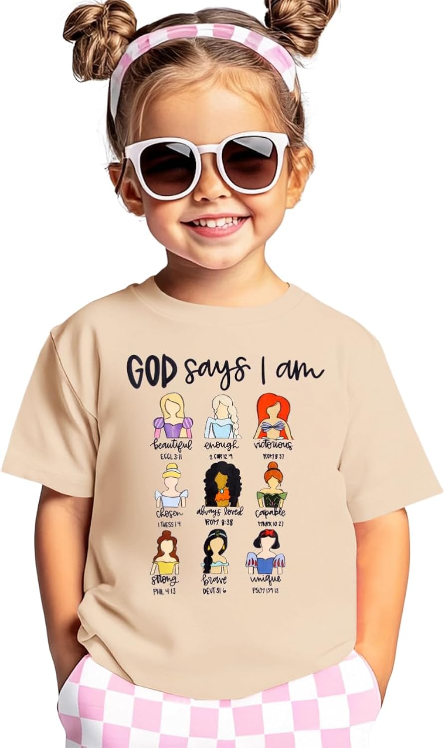 Toddler Girl Christian God Says I Am Beautiful Enough - Adult & Kids T-Shirts, Sweatshirts & Hoodies apparel design preview 1