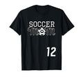 Number 12 Soccer Mom Mothers Day 12 Player T-Shirt - Unique Graphic Unisex - T-Shirt, Sweatshirt, Hoodie