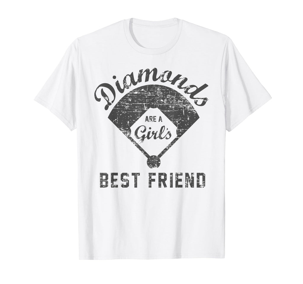 Diamonds Are Best Friend Softball Mom T-Shirt - Unique Graphic for Adults - T-Shirt, Sweatshirt, Hoodie