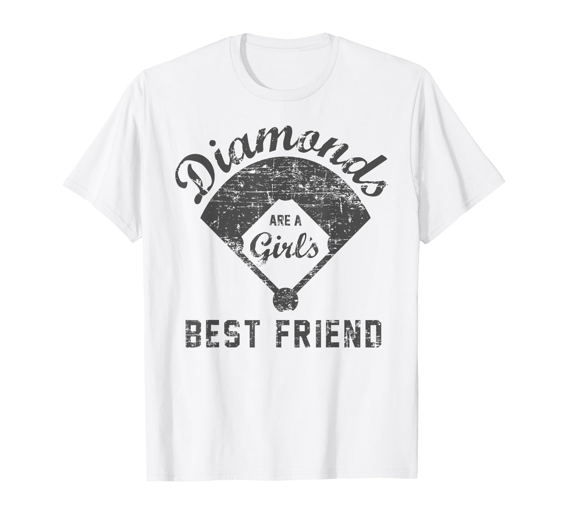 Diamonds Are Best Friend Softball Mom T-Shirt - Unique Graphic for Adults - T-Shirt, Sweatshirt, Hoodie