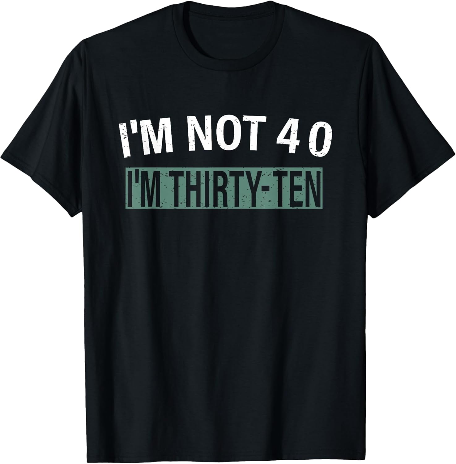 I'm Not 40 Thirty Ten, Funny Birthday Quote - Adult & Kids T-Shirts, Sweatshirts & Hoodies apparel design preview 1