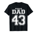 Custom Proud Volleyball Dad Number 43 T-Shirt - Fun Novelty Design Unisex - T-Shirt, Sweatshirt, Hoodie