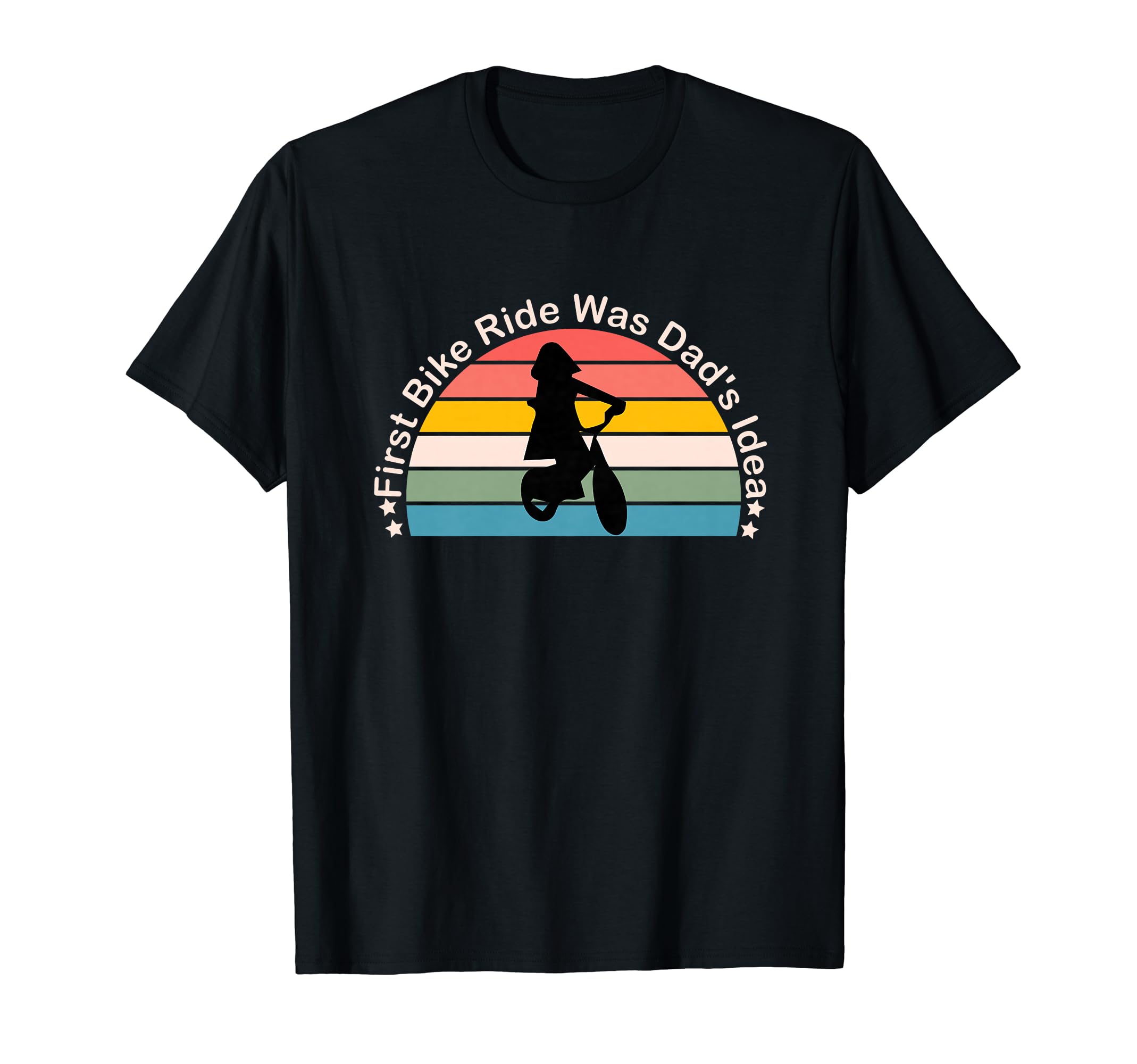 First Bike Ride Was Dads Father And T-Shirt - Custom Art Print Unisex - T-Shirt, Sweatshirt, Hoodie