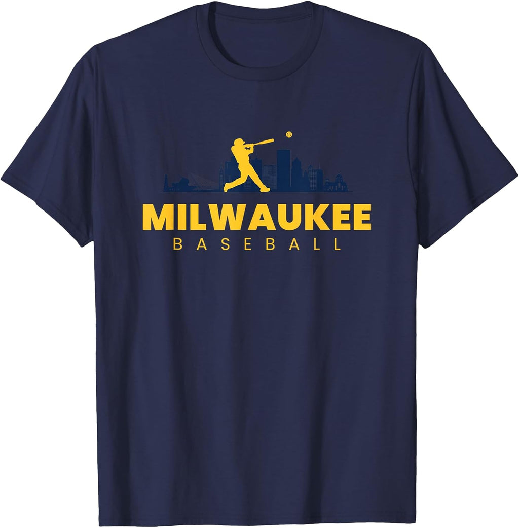 Milwaukee Baseball Vintage Minimalist Retro Lover - Adult & Kids T-Shirts, Sweatshirts & Hoodies apparel design preview 1