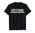 Ivory Coast Flag Sports Soccer Football T-Shirt - Trendy Graphic Unisex - T-Shirt, Sweatshirt, Hoodie