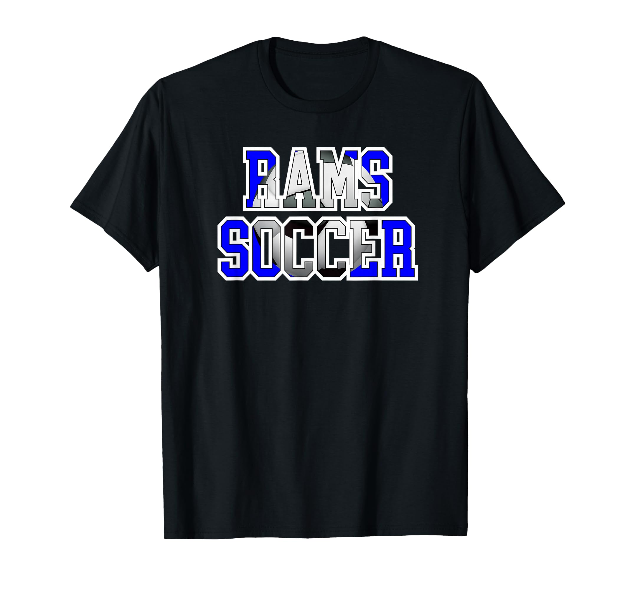 Rams Soccer Mom Game Day Mascot Blue T-Shirt - Unique Graphic Men Women - T-Shirt, Sweatshirt, Hoodie