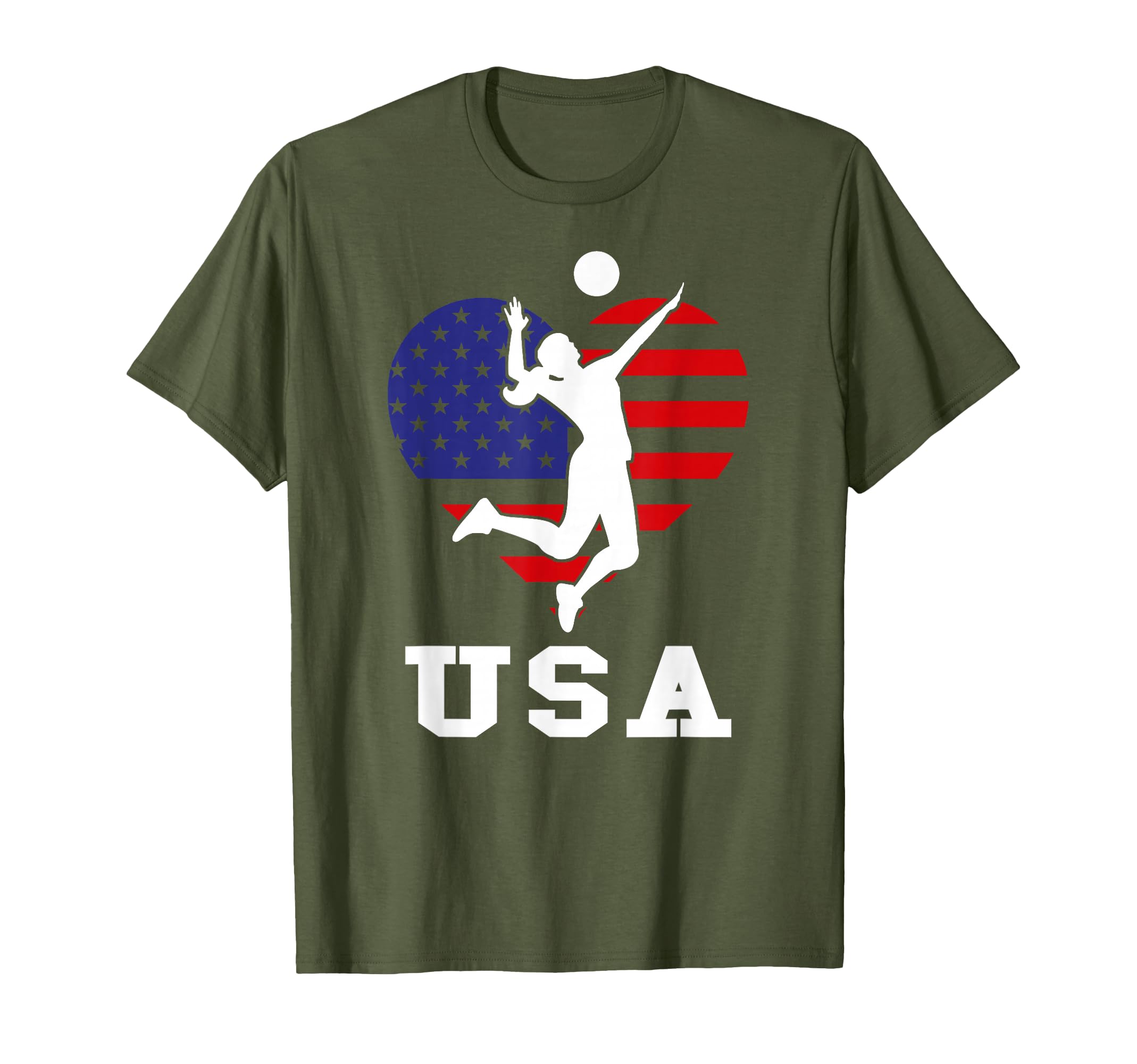 Usa Flag Volleyball Support Usa T-Shirt - Aesthetic Graphic for Adults - T-Shirt, Sweatshirt, Hoodie