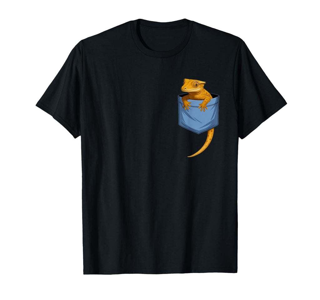 Pocket Crested Gecko Lovers T-Shirt - Aesthetic Graphic Unisex - T-Shirt, Sweatshirt, Hoodie