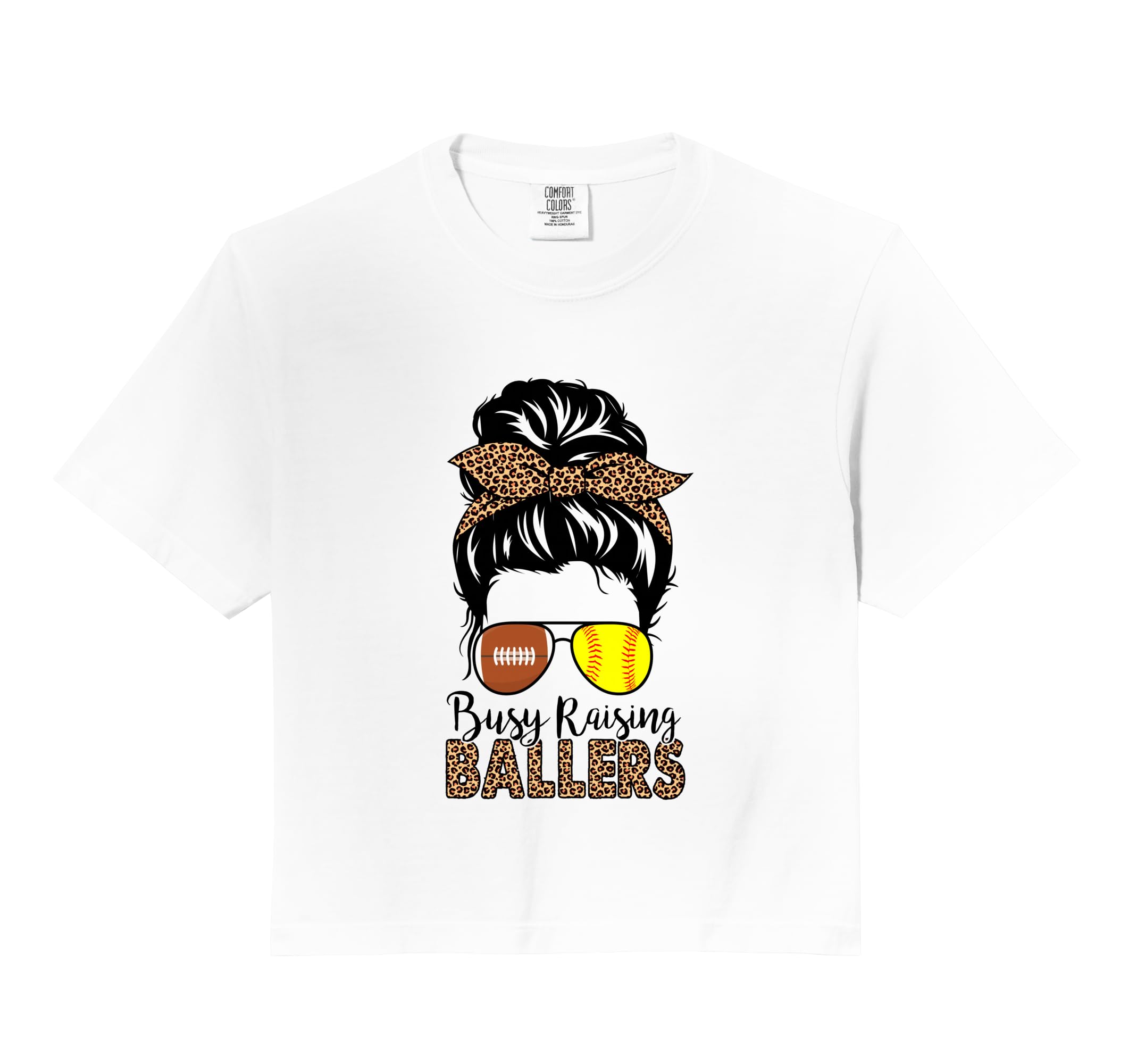 Busy Raising Ballers Softball And Hoodie - Graphic Print for Adults - T-Shirt, Sweatshirt, Hoodie