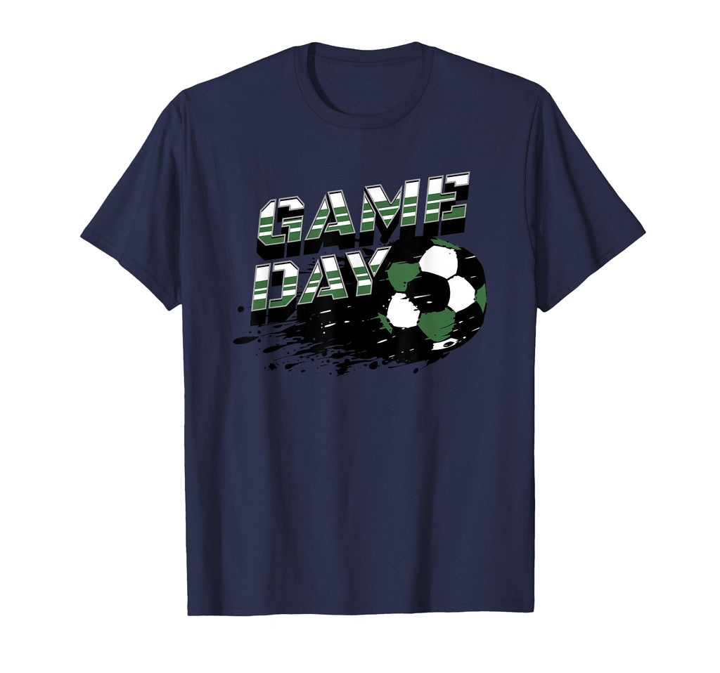 Soccer Game Day Dark Green And White T-Shirt - Aesthetic Graphic Men Women - T-Shirt, Sweatshirt, Hoodie